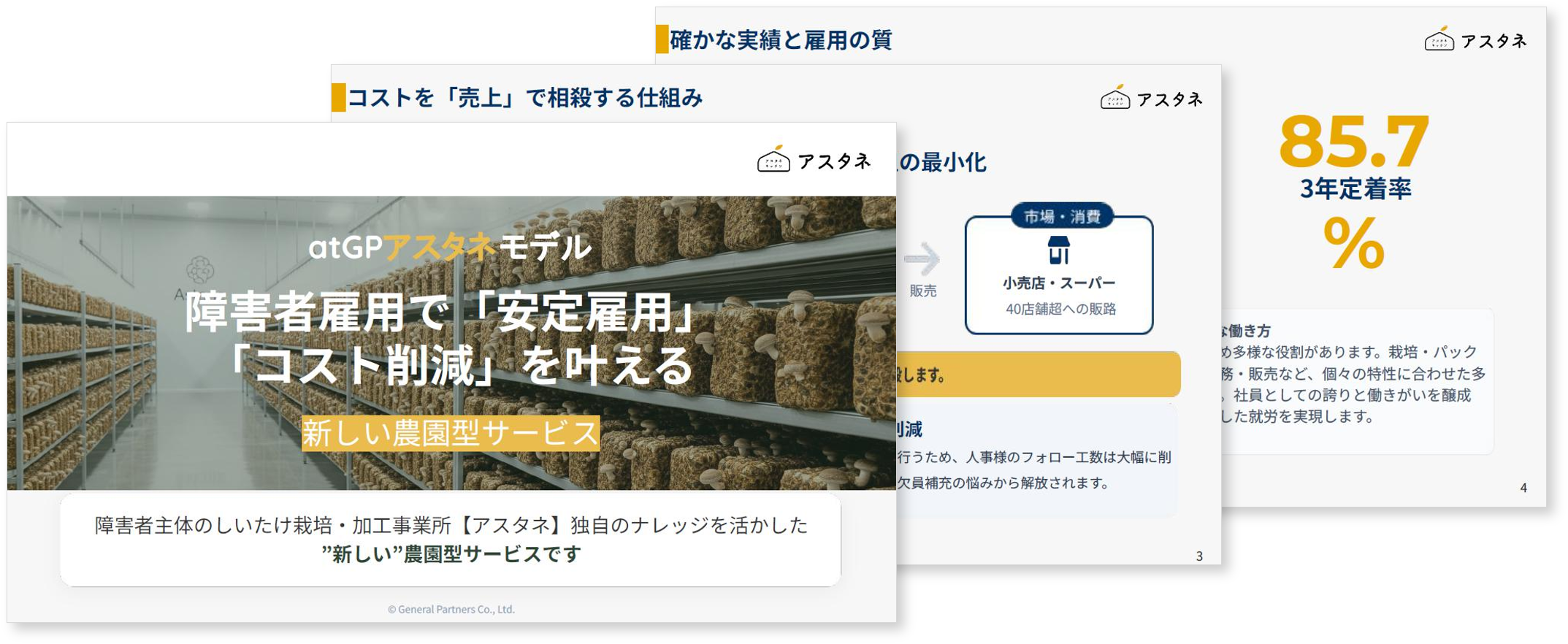 しいたけ栽培による障害者雇用支援サービスのイメージ画像